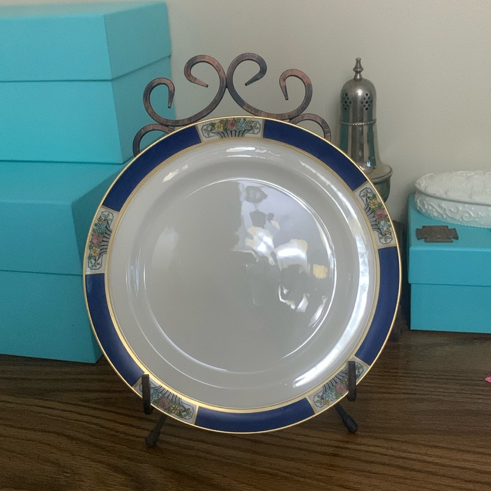 Tiffany & Co Lenox Meadowbrook Blue Handpainted Plate 9" rare